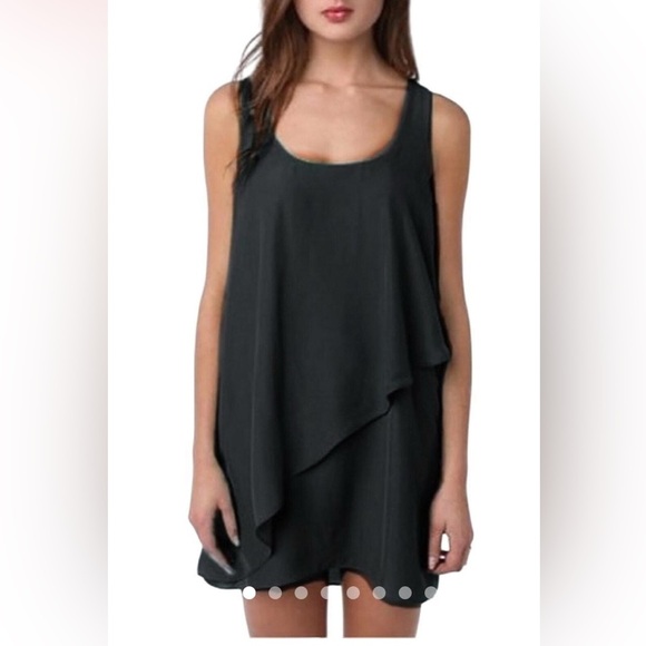 Silence + Noise Black Sleeveless Asymmetrical Sundress - Picture 1 of 6